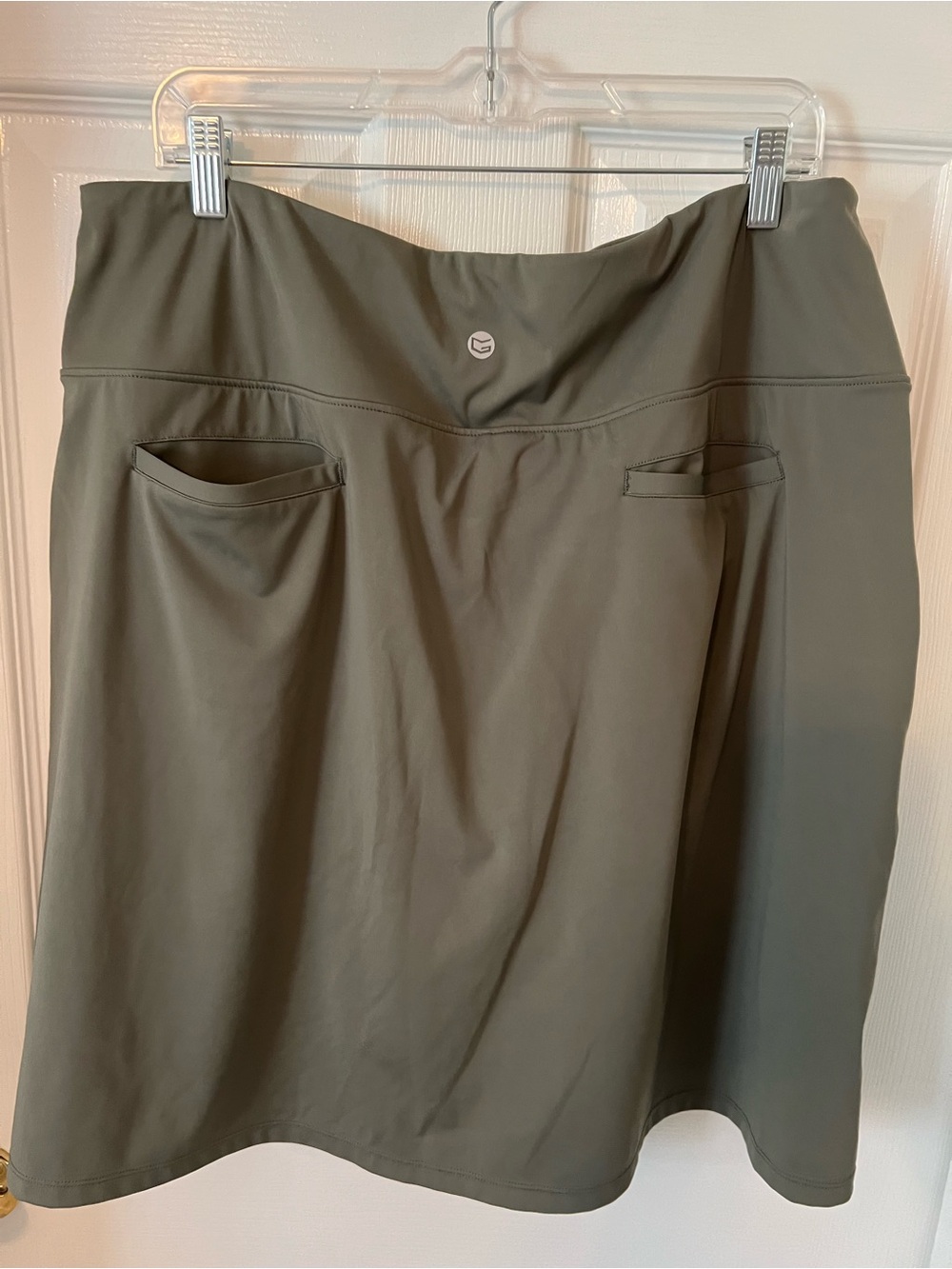 Olive Green Active 20” Skort with Front Pockets